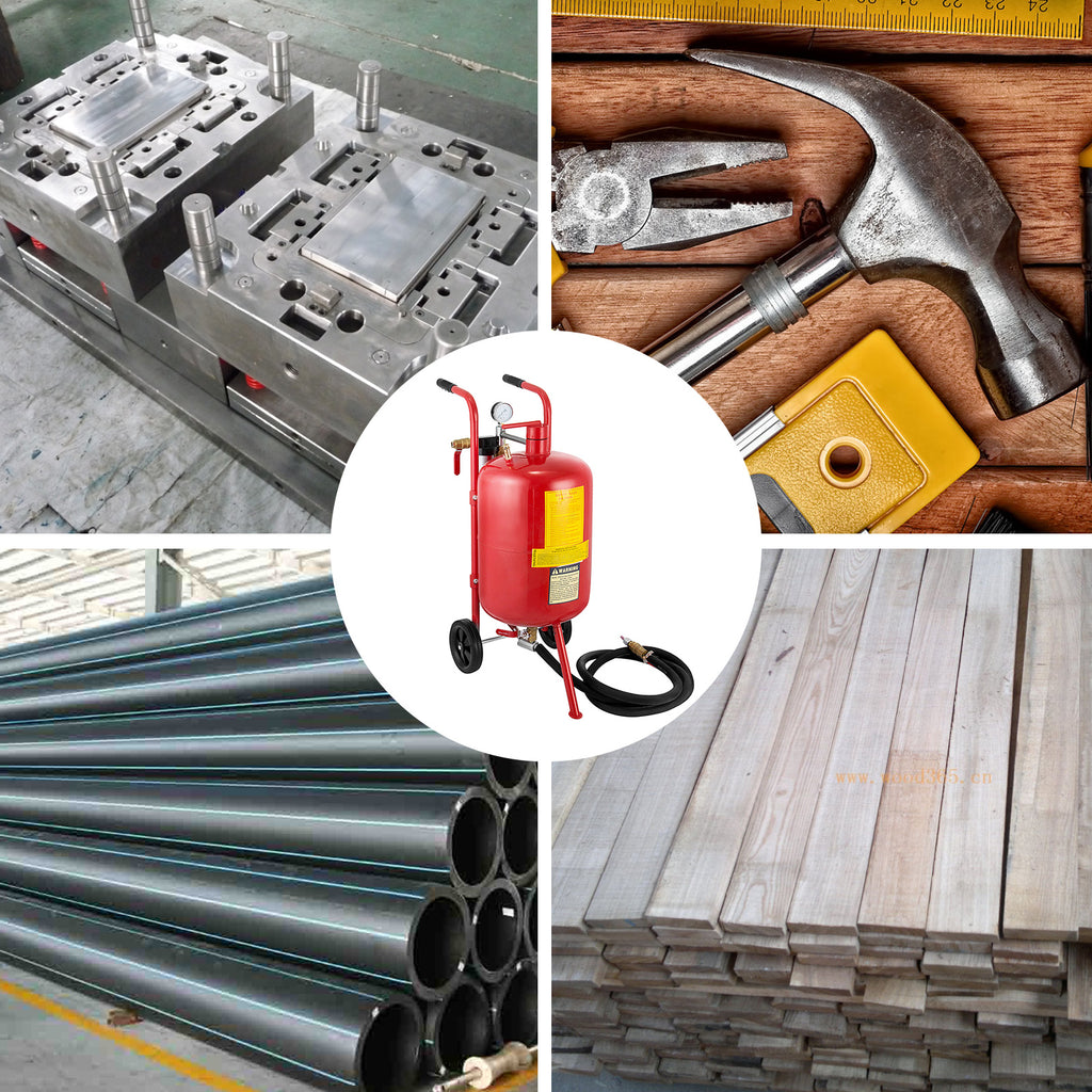 Sand Blaster 10Gal Portable Air Sandblaster 125Psi Pressure Sand Blasting Kit for Special Surface Treatment of Material