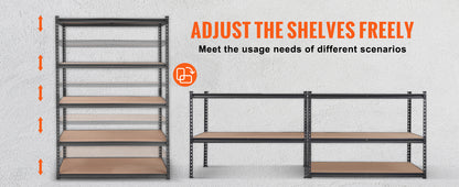 5-Tier Metal Storage Shelving Unit - Heavy Duty