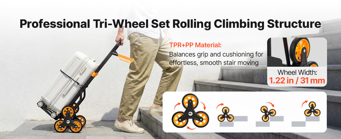 Stair Climbing Hand Truck 440/770 lbs with 6 Wheels