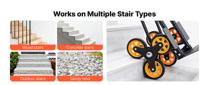 Stair Climbing Hand Truck 440/770 lbs with 6 Wheels