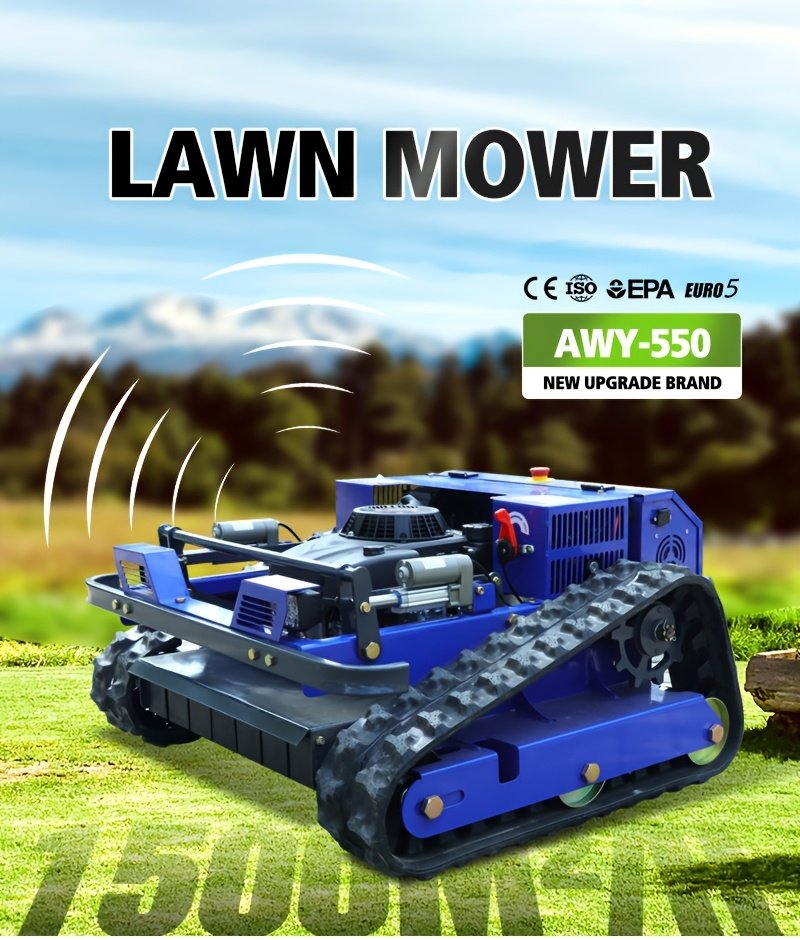 Remote-Controlled Lawnmower, Gasoline-Powered Intelligent Robot - Image 12